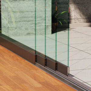 4-rail glazen schuifwand